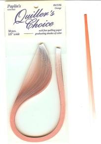 Orange Graduated Quilling Strips