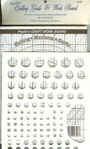 Quilling self healing work board with removable template. Template has 8 different hole sizes