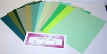 Quilling Paper Sheets in many Shades of Green