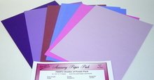 Quilling Paper Sheets in Shades of Purple