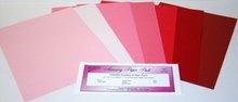 Quilling Paper Sheets in Shades of Pinks and Red