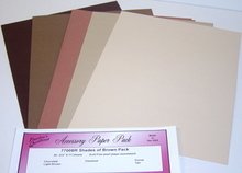 Quilling Paper Sheets in Shades of Brown