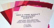 Quilling Paper in Full Sheets of Reds & Pinks