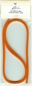 Carrot translucent vellum quilling strips