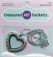Silver Heart Quilling Locket